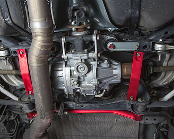 AGENCY POWER REAR LOW LEFT AND RIGHT BRACE MITSUBISHI EVO X 08-14