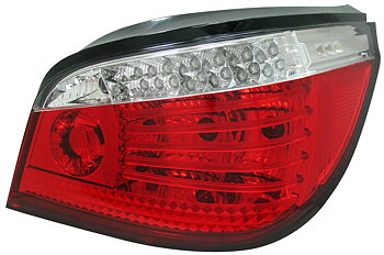 BMW 5 E60 4D 03+ LED TAILLIGHTS RED/CLEAR V1