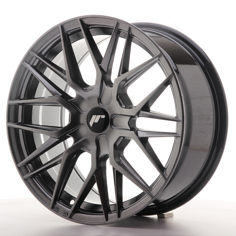 JAPAN RACING JR28 17X8 ET25-40 BLANK HYPER BLACK
