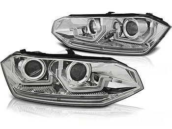 STRÅLKASTARE VW POLO VI 2G 2017-2021 SEQ LED KROM