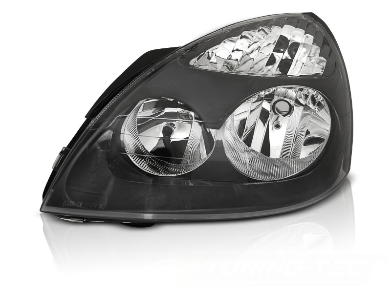 STRÅLKASTARE SVART VÄNSTER SIDA TYC TILL RENAULT CLIO II 2001-2005
