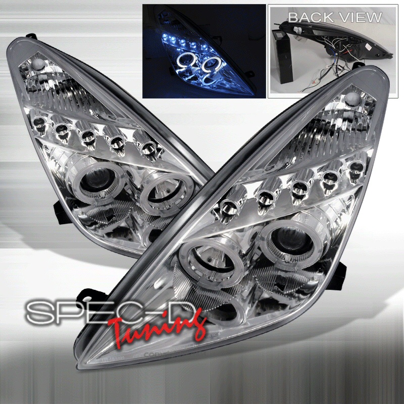 TOYOTA CELICA T23 99+ R8 STYLE CHROME PROJECTOR HEADLIGHTS