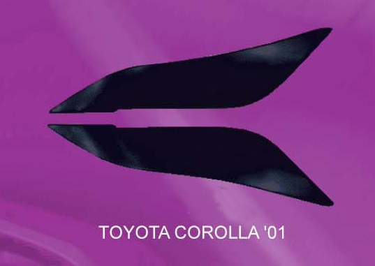 TOYOTA COROLLA 01+ E12 ABS EYEBROWS [SIX]