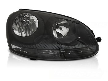 STRÅLKASTARE SVART HÖGER SIDA TYC TILL VW GOLF 5 2003-2009