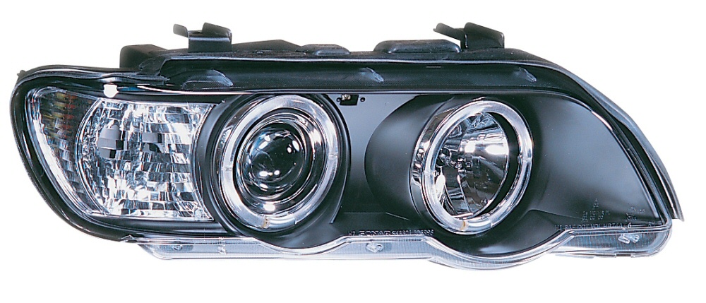 BMW X5 00-03 ANGEL EYE STRÅLKASTARE SVARTA V1