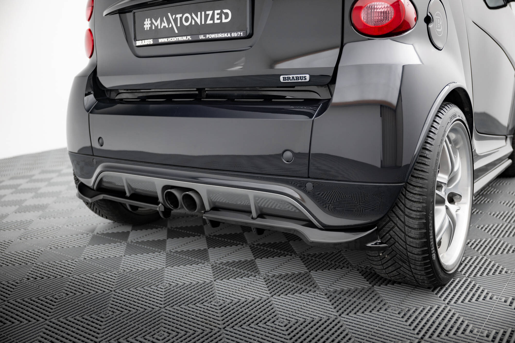 Rear Splitter (Vertical Bars) Brabus Smart Fortwo C451 Facelift - 4