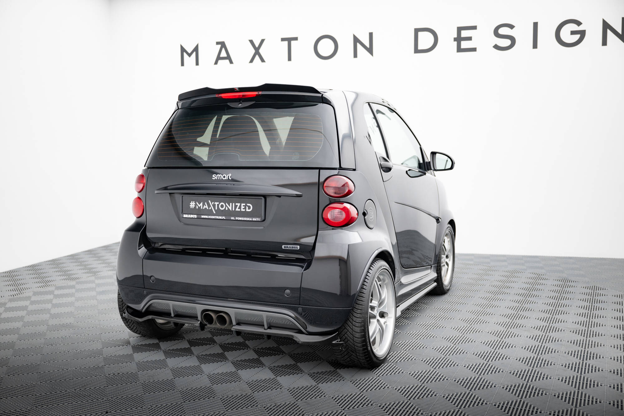 Rear Splitter (Vertical Bars) Brabus Smart Fortwo C451 Facelift - 2