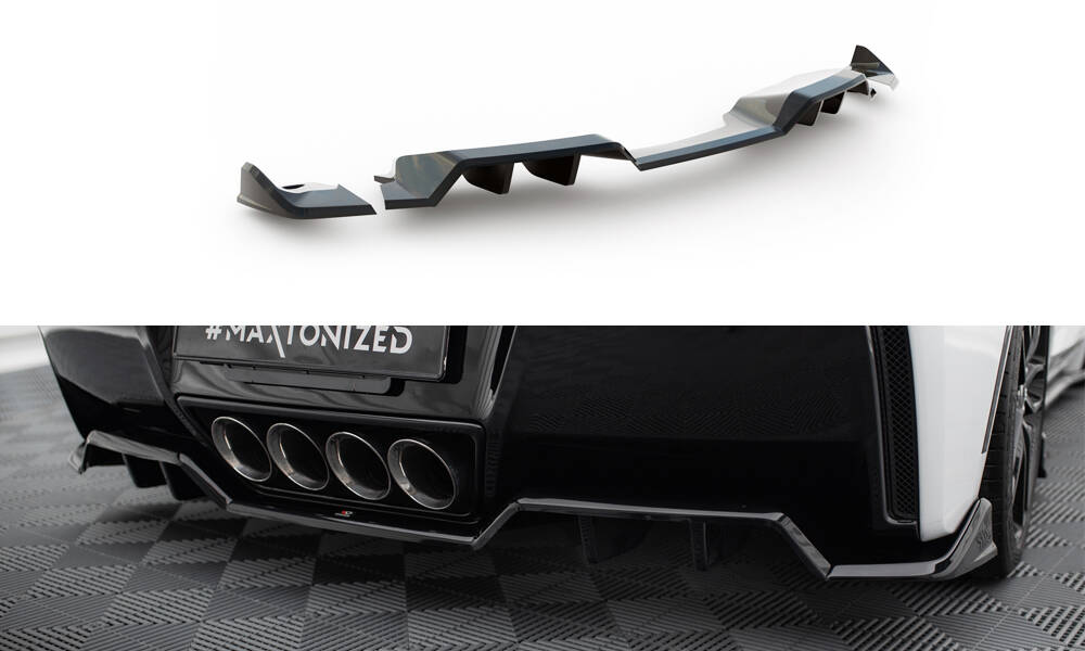 Central Rear Splitter (Vertical Bars) + Rear Side Splitters Chevrolet Corvette C7
