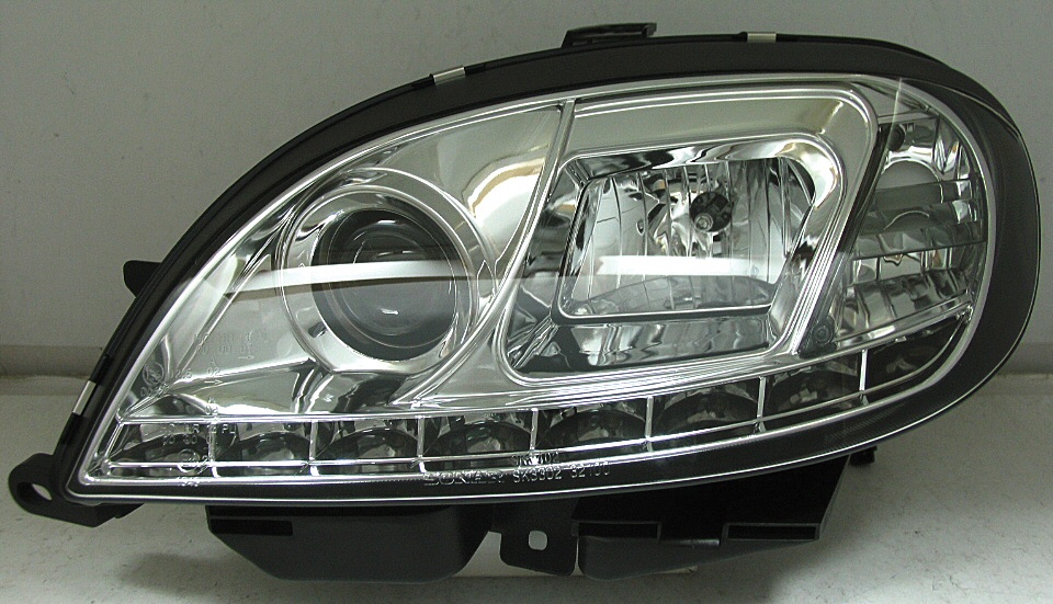 CITROÃ‹N SAXO 00+ R8 STYLE LED HEADLIGHTS CHROME V1
