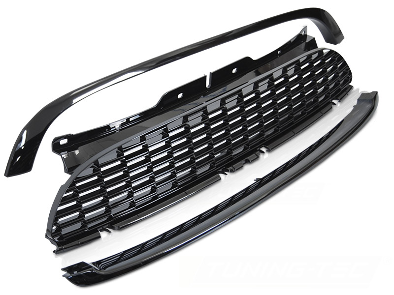 GRILL MINI COOPER 2006-2009 R56/57/55 JCW STYLE BLANK SVART