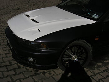 MITSUBISHI GALANT 96-03 EVO STYLE FIBERGLASS HOOD [AUTOR]
