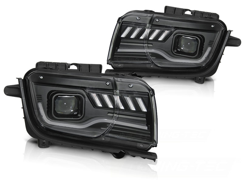 STRÅLKASTARE CHEVROLET CAMARO 2009-2013 TUBE LIGHT SEQ SVART