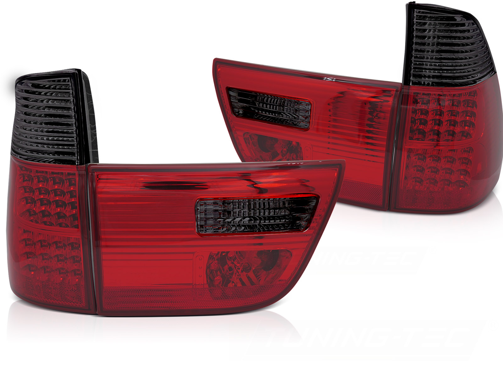 LED-BAKLYKTOR RÖD/TONAD TILL BMW X5 E53 1999-2003