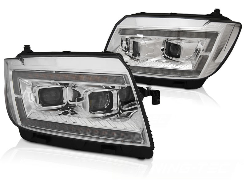 LED-STRÅLKASTARE TUBE LIGHT KROM DRL SEQ TILL VW CRAFTER II 17