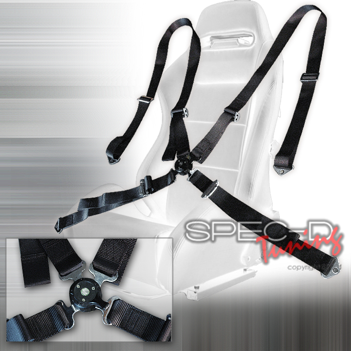 UNIVERSAL 4 POINT CAM LOCK SEAT BELT BLACK [SD]