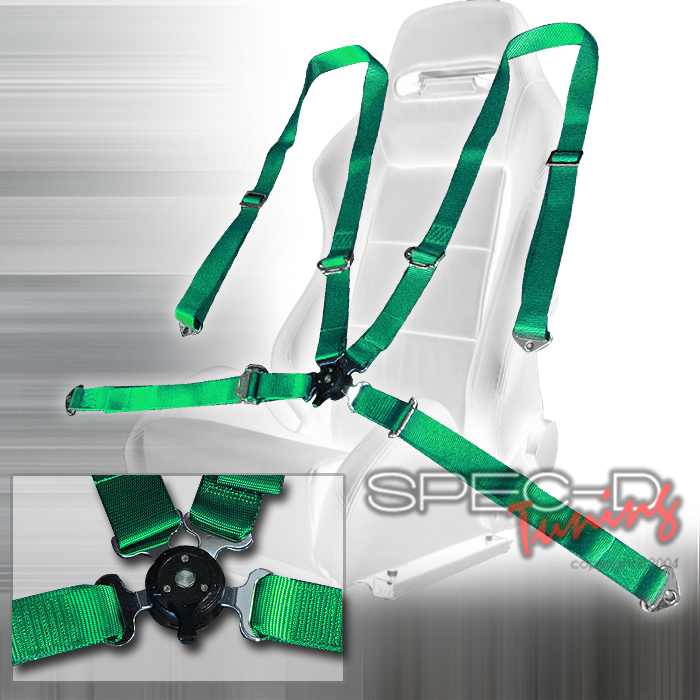 UNIVERSAL 4 POINT CAM LOCK SEAT BELT GREEN [SD]
