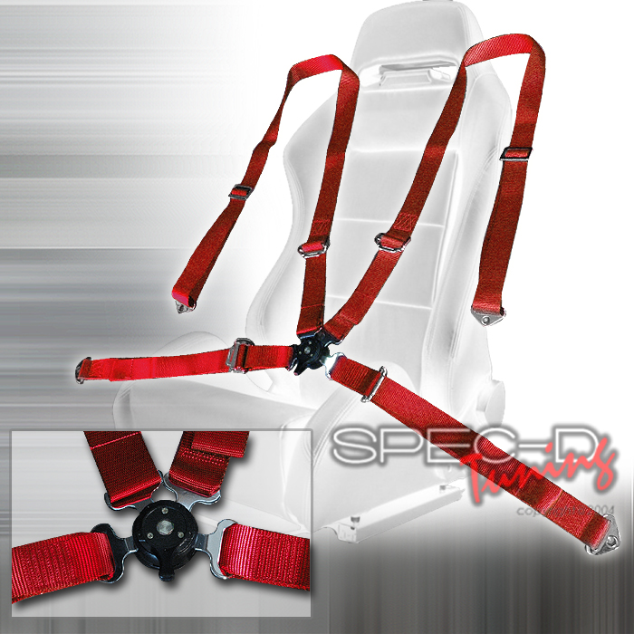 UNIVERSAL 4 POINT CAM LOCK SEAT BELT RED [SD]