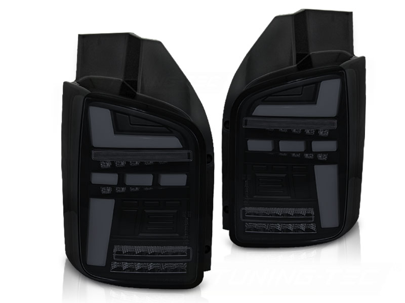 LED-BAKLYKTOR SVART TONAD SEQ TILL VW T5 2010-2015