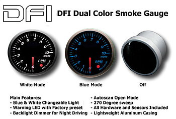 DFI BLUE/WHITE SMOKE LENS GAUGE 52MM - RPM TACHO