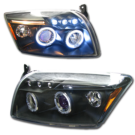 DODGE CALIBER 06+ HALO PROJECTOR HEADLIGHTS BLACK [SR]