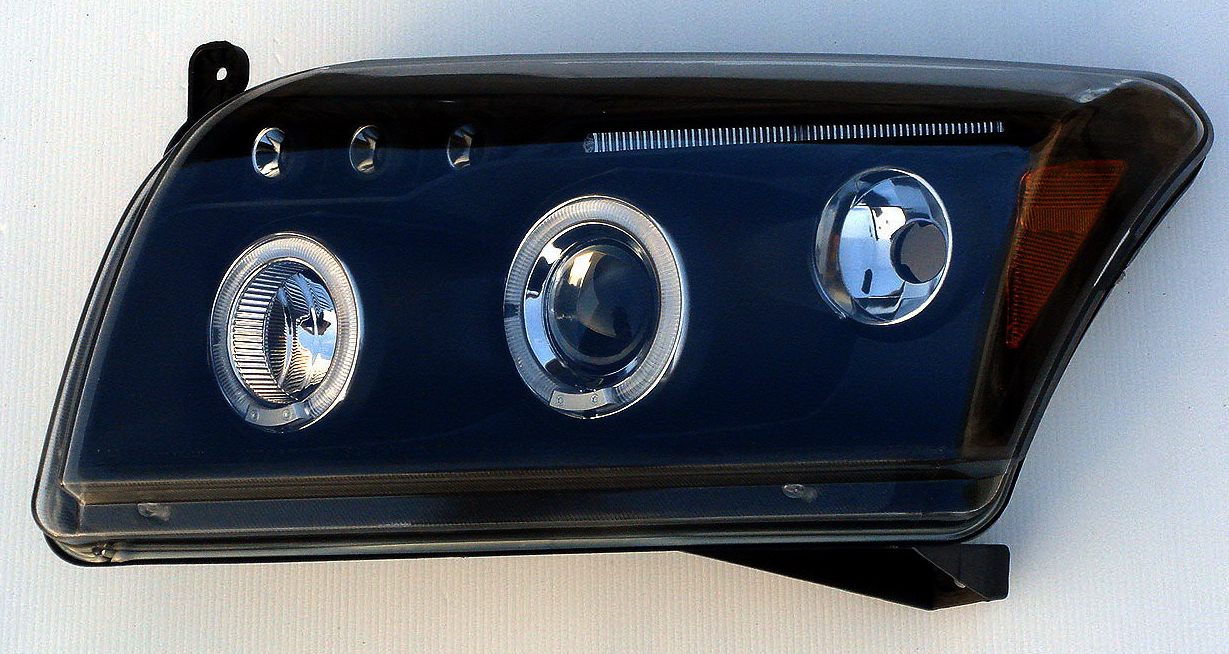 DODGE CALIBER 06+ HALO PROJECTOR HEADLIGHTS BLACK [SR] - 2