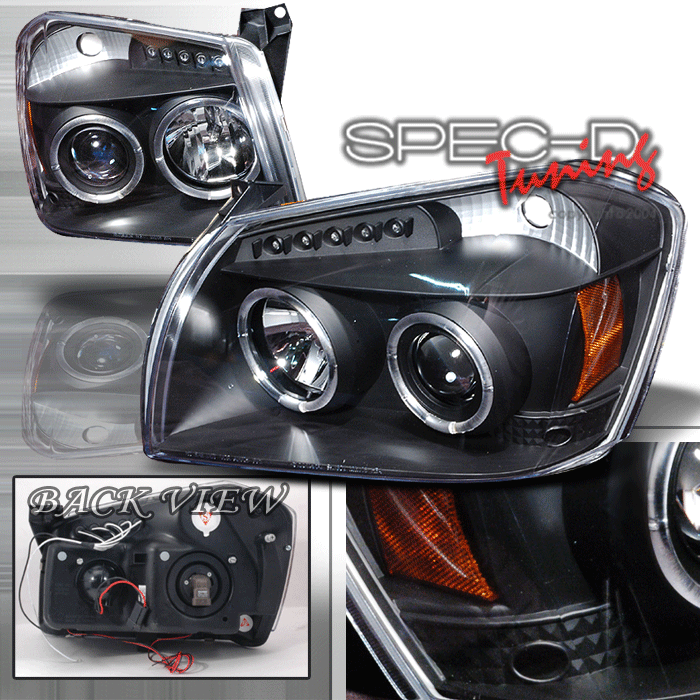 DODGE MAGNUM 05-07 PROJECTOR HEADLIGHTS BLACK V1 LED [KS] - 2
