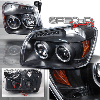 DODGE MAGNUM 05-07 PROJECTOR HEADLIGHTS BLACK V1 LED [KS]
