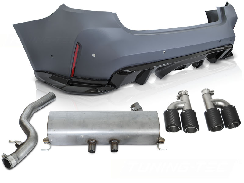 BAKRE STÖTFÅNGARE G80 PERFORMANCE-DESIGN-LOOK W/EXHAUST TILL BMW G20 2019-2022