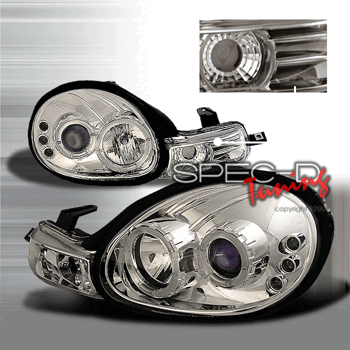 DODGE NEON 00-02 HEADLIGHTS 1-PIECE CHROME [SR]