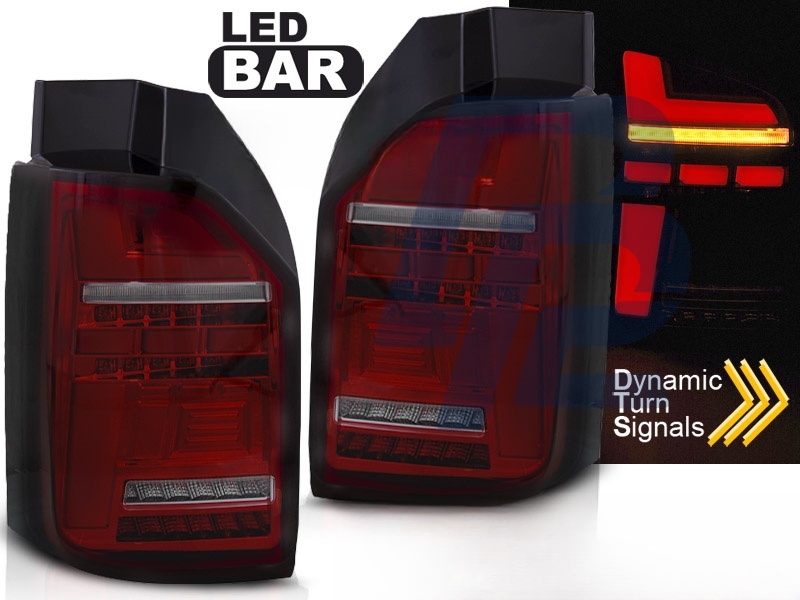 LED Bar Tail Lights Red/Smoked Sequential for VW T6,T6.1 2015–2024 OEM LED - 2