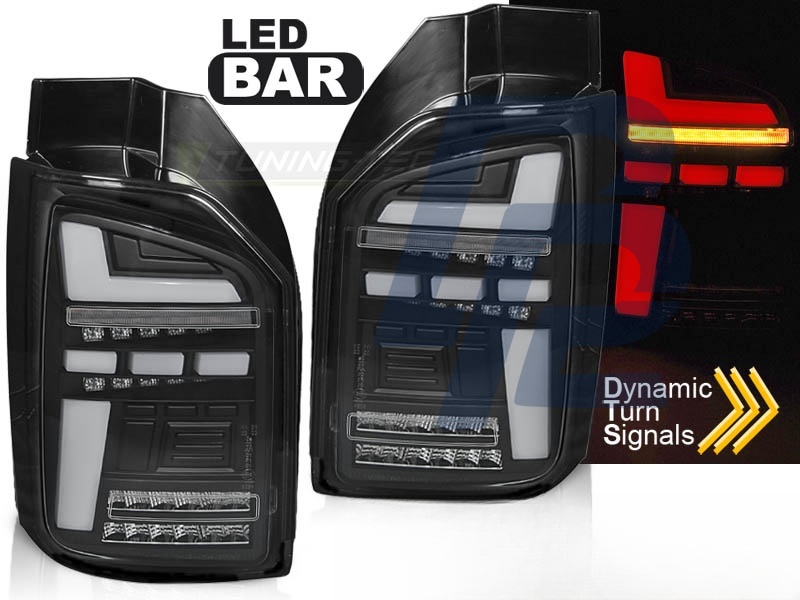 LED Bar Tail Lights Black Sequential for VW T6,T6.1 2015–2024 OEM LED - 2