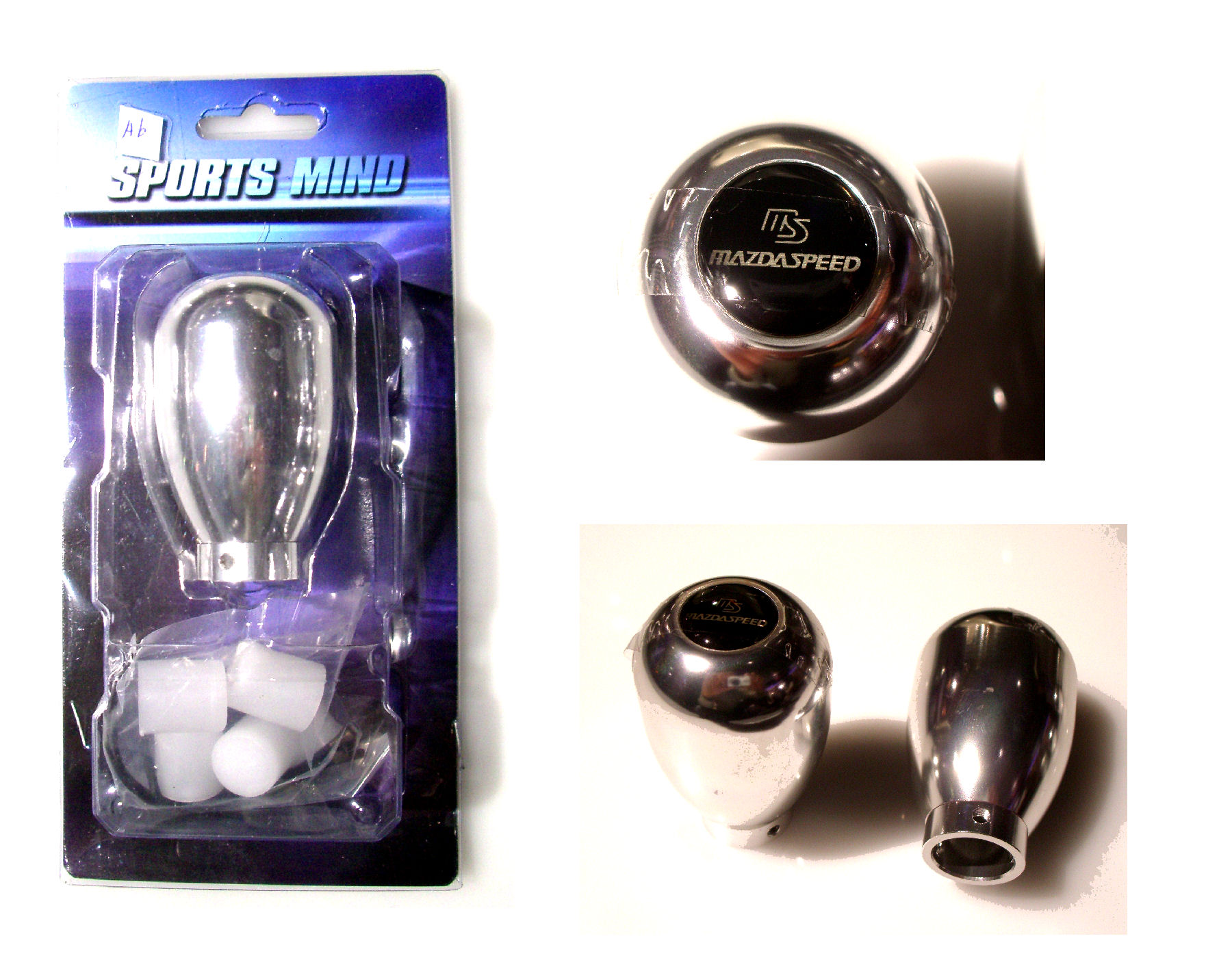UNIVERSAL SHIFT KNOB CHROME INCL MAZDASPEED LOGO [SM]