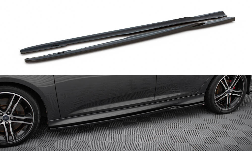 Side Skirts Diffusers V2 Ford Focus ST & RS MK3 (2015-2018)