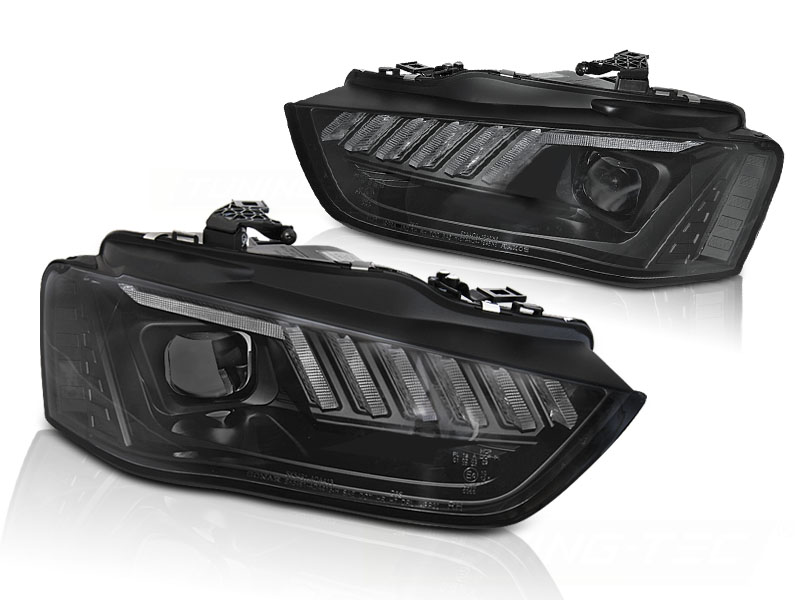 STRÅLKASTARE LED SVART SEQ TILL AUDI A4 B8 2012-2015
