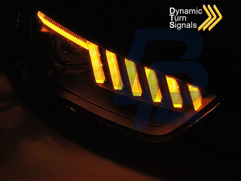 Headlights LED Black Sequential for Audi A4 B8 2012–2015 - 4