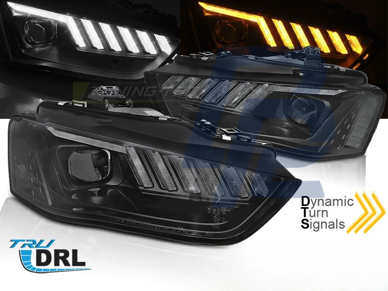 Headlights LED Black Sequential for Audi A4 B8 2012–2015 - 6