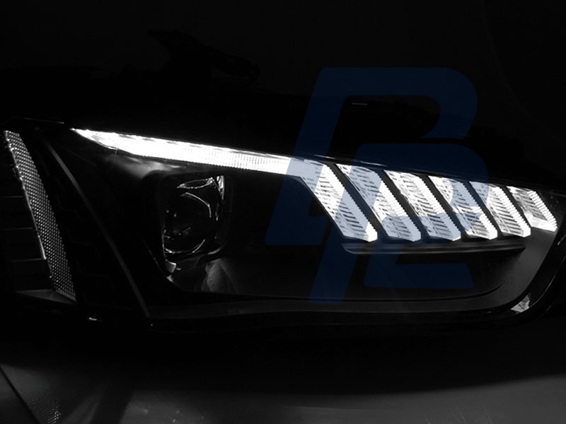 Headlights LED Black Sequential for Audi A4 B8 2012–2015 - 3