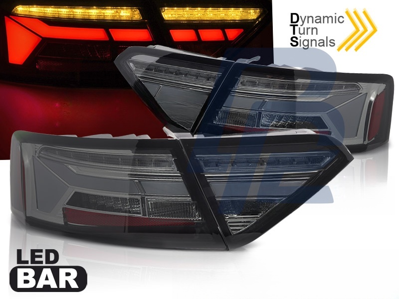 LED Bar Tail Lights Smoked Sequential for Audi A5 2011–2016 - 5
