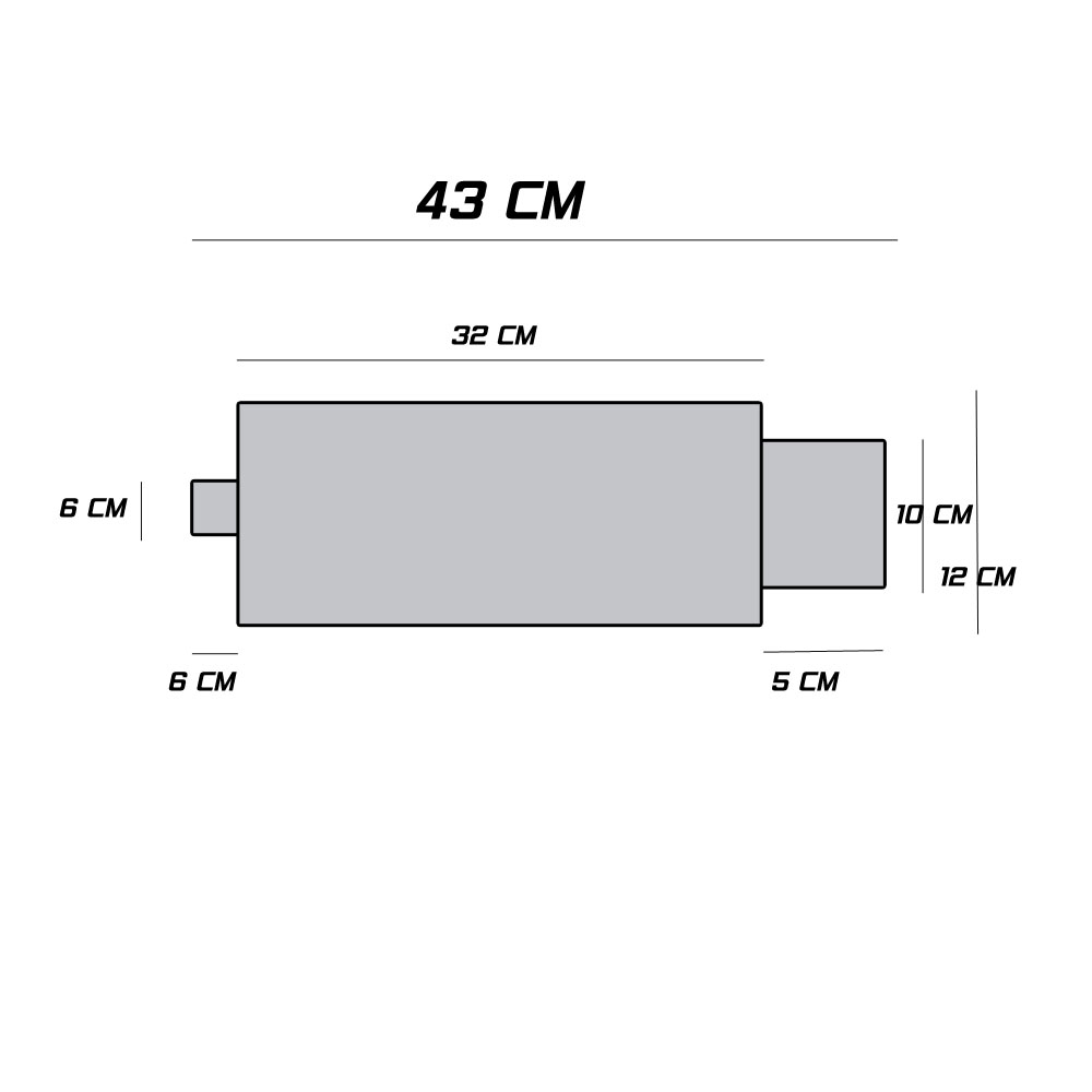 UNIVERSAL STAINLESS STEEL MUFFLER D1 POLISHED TIP [SIX] - 2