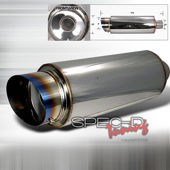 UNIVERSAL STAINLESS STEEL MUFFLER D1 TITANIUM TIP [SIX]