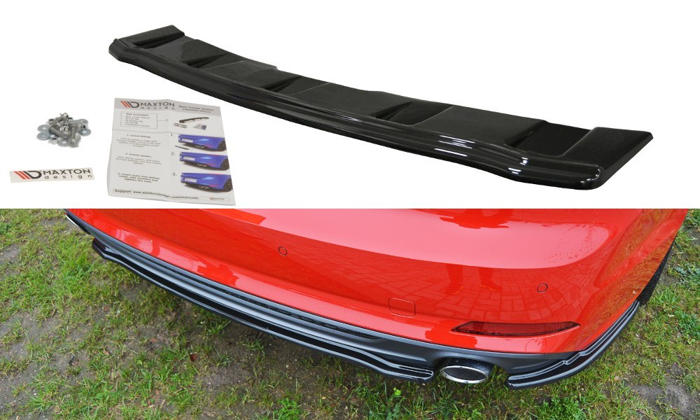 CENTRAL REAR SPLITTER AUDI A5 F5 S-LINE (WITHOUT VERTICAL BARS)