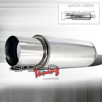 UNIVERSAL STAINLESS STEEL MUFFLER N1 POLISHED TIP [SIX]