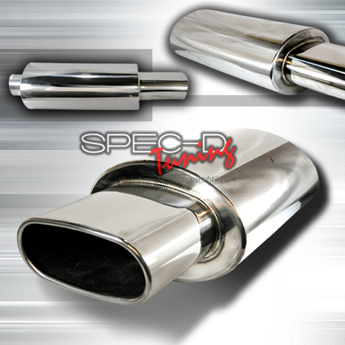 UNIVERSAL STAINLESS STEEL MUFFLER OVAL TIP [SIX]