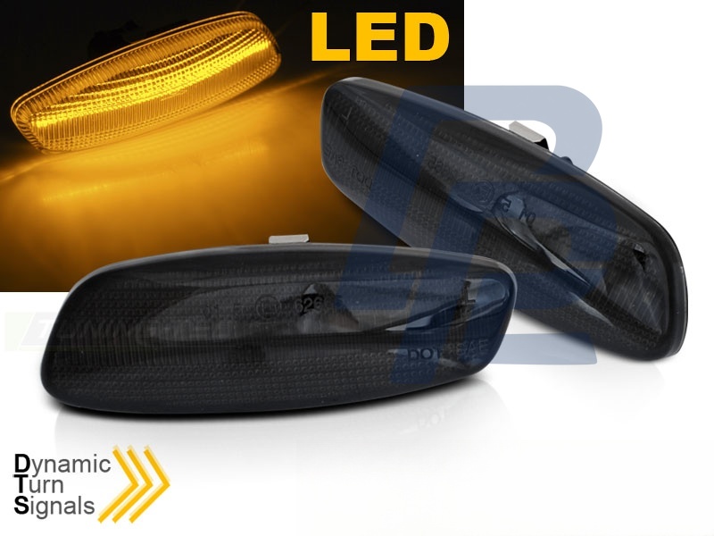 Mirror Indicators Smoked LED Sequential for Peugeot 207 308 3008 5008 Citroen C3 C4 C5 - 3
