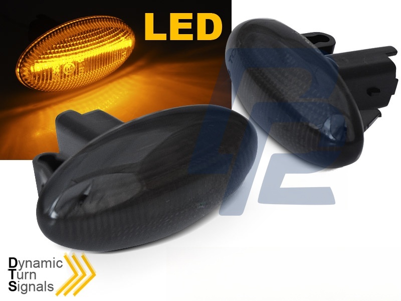 LED Side Indicators Smoked Sequential for Peugeot 107 206 307 Citroen C1 C2 C3 C4 - 2