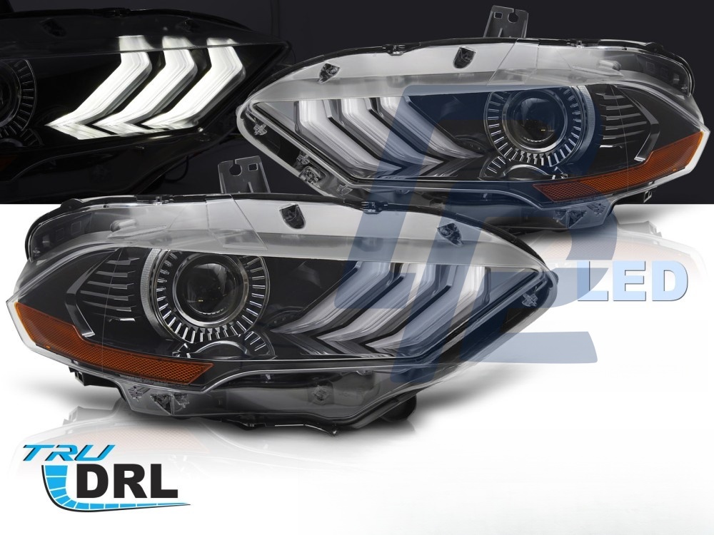LED Headlights Black DRL for Ford Mustang 2018–2021 - 3