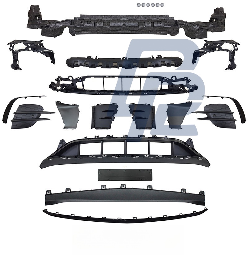 Sport Front Bumper with PDC Black for Mercedes W213 2020–2023 - 3