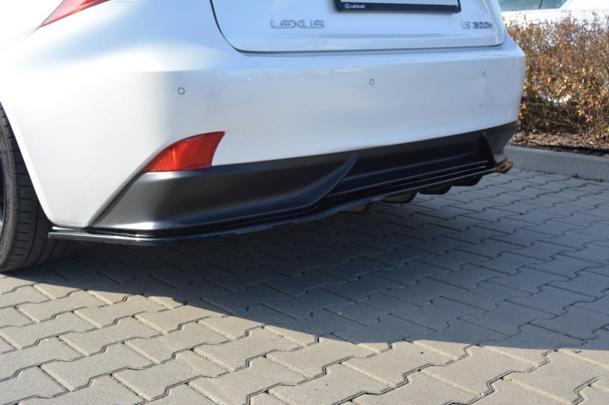 CENTRAL REAR SPLITTER LEXUS IS MK3 H (WITH VERTICAL BARS) - 2