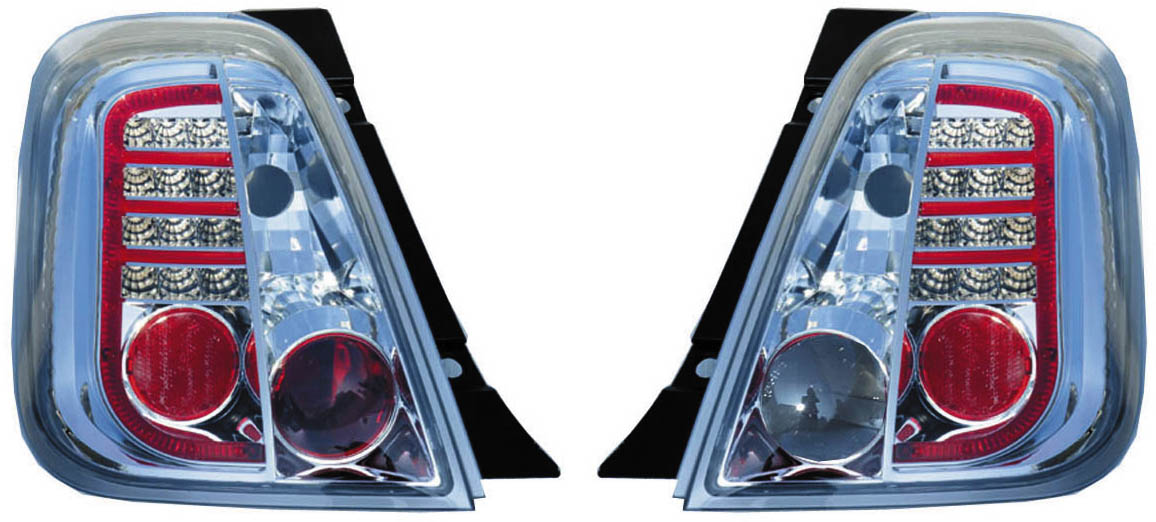 FIAT 500 07+ LED TAILLIGHTS CHROME V1