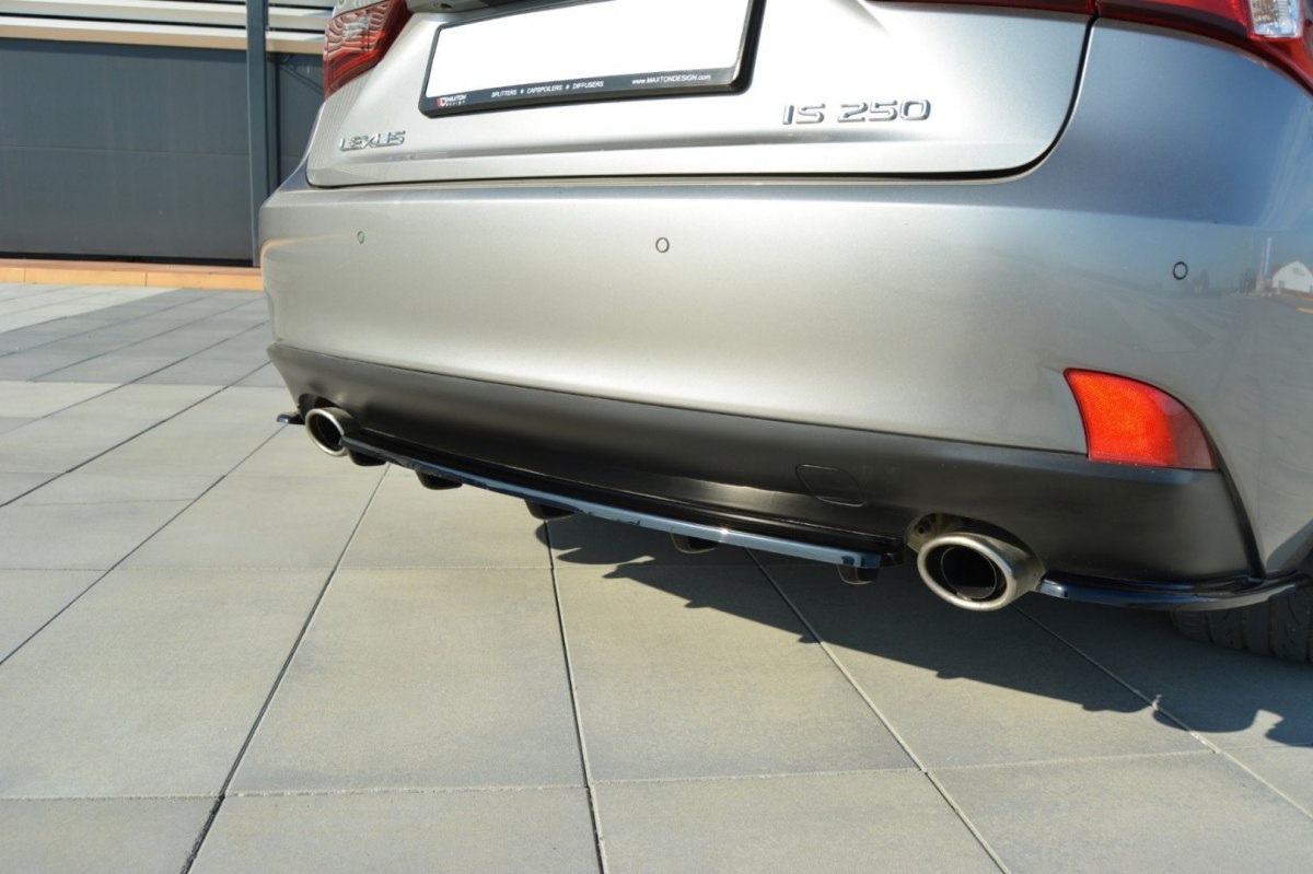 CENTRAL REAR SPLITTER LEXUS IS MK3 T (WITH VERTICAL BARS) - 2